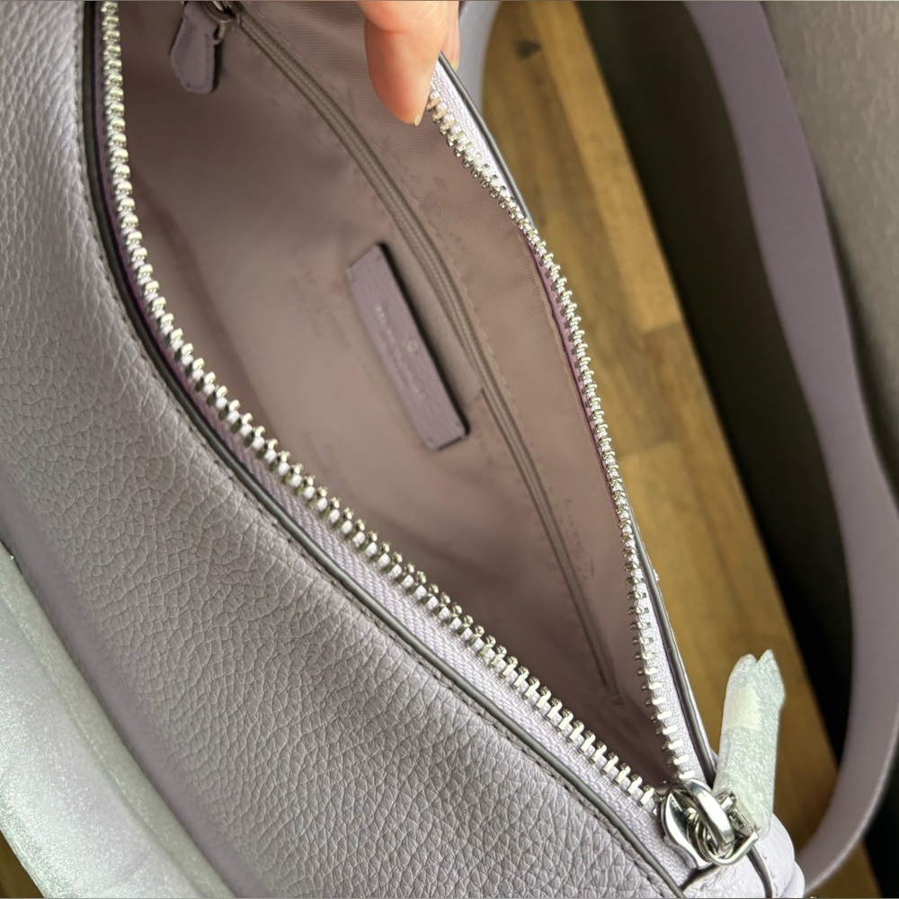 ♠️KATE SPADE Emma Shoulder/crossbody Blue & White Bag w/ pouch frozen lilac - Picture 13 of 16